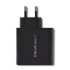 Qoltec Ładowarka sieciowa | 63W | 5-20V | 1.5-3A | USB typ C PD |       USB QC 3.0 | Czarna